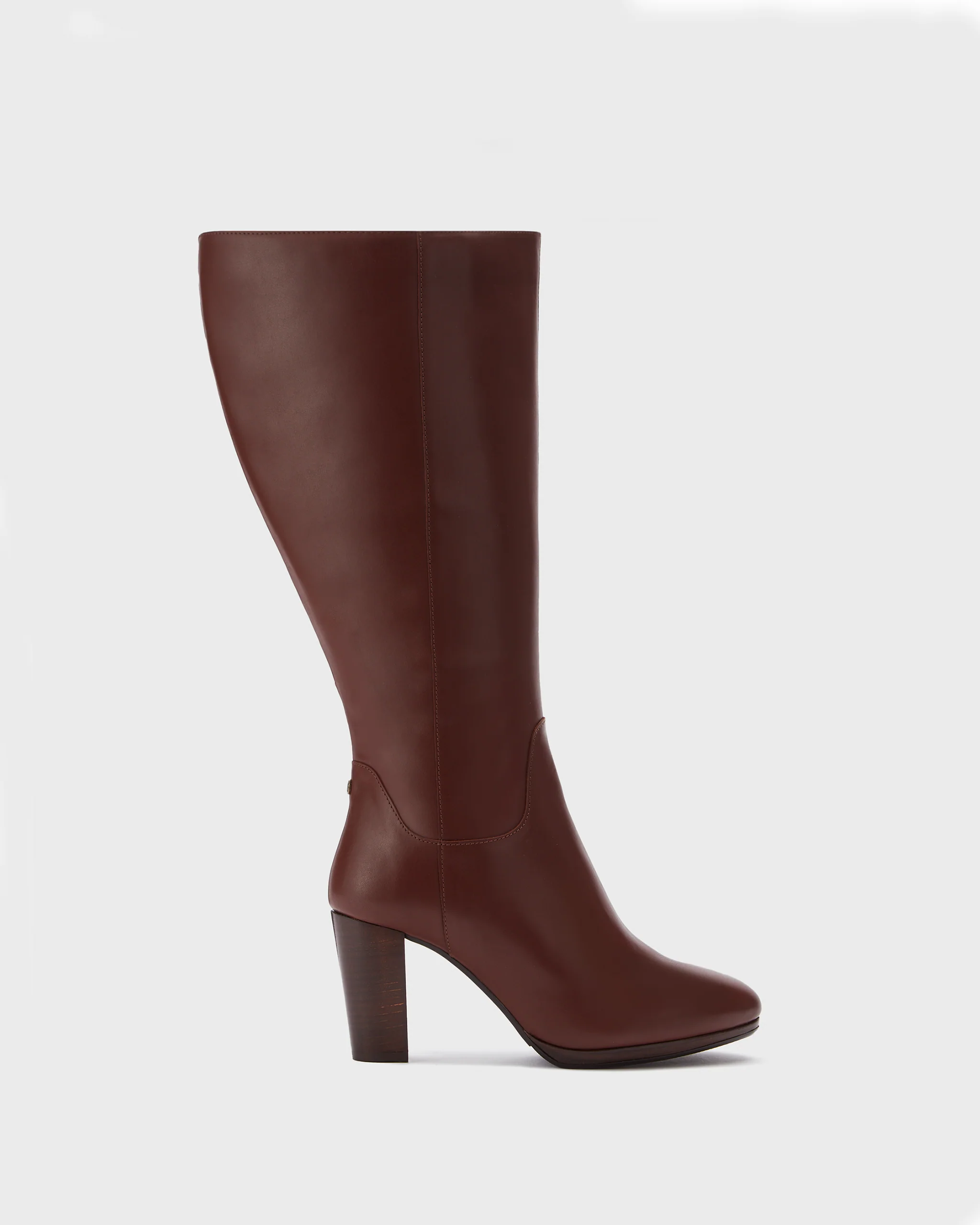 Belmore Knee High Boots in Brown Leather - Image 4