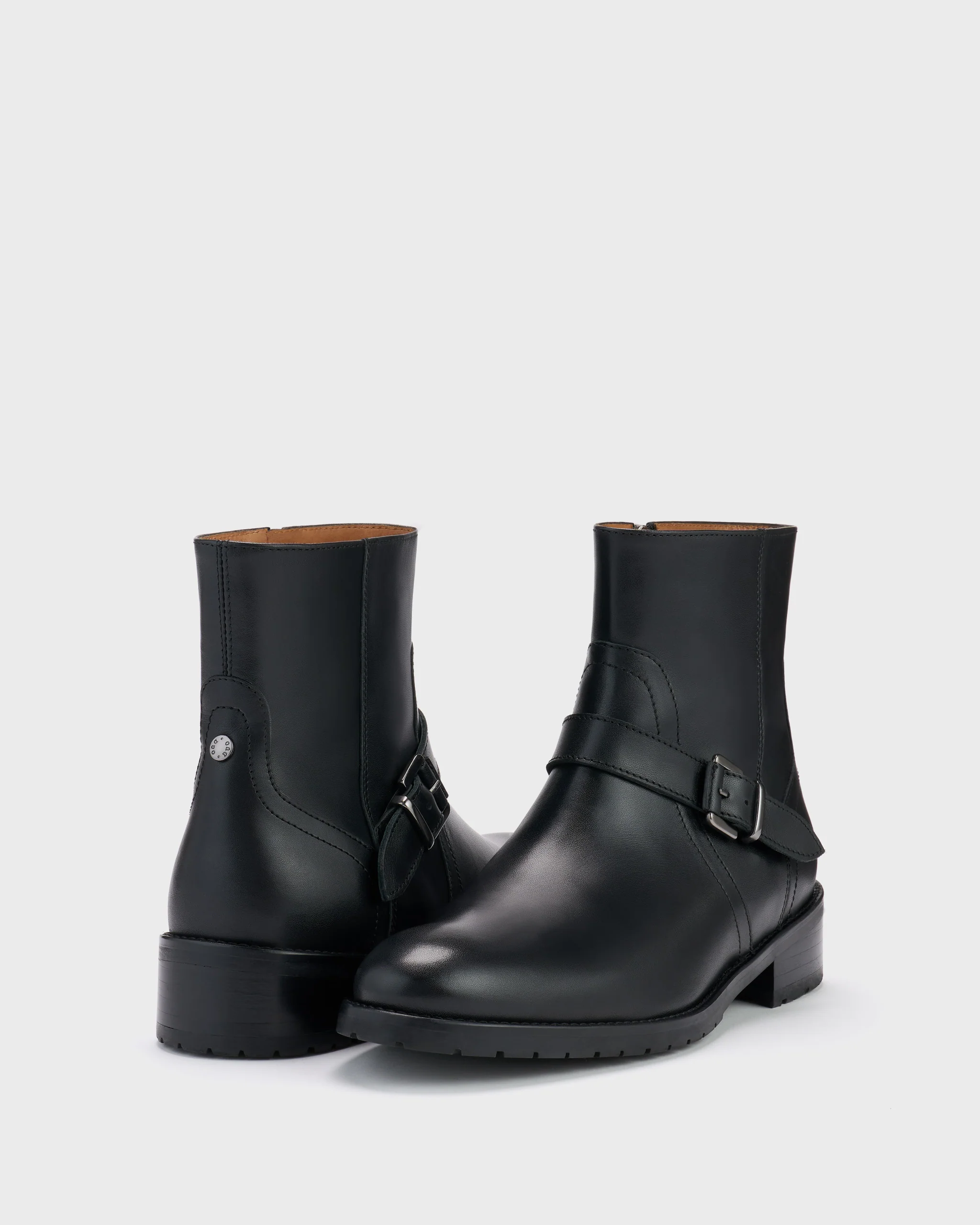 Charlotte Ankle Boot in Black Leather - Image 3