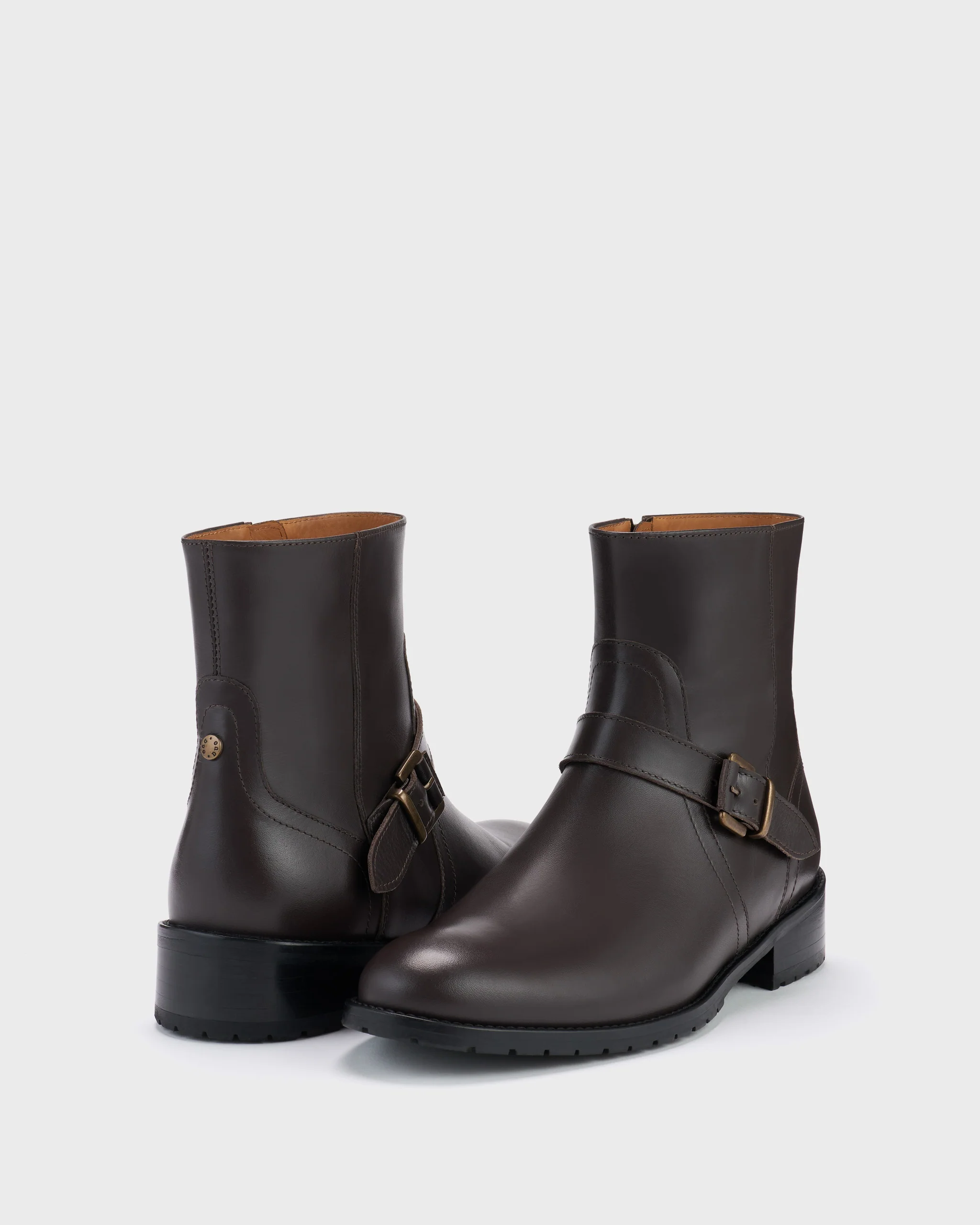 Charlotte Ankle Boots in Brown Leather - Image 3