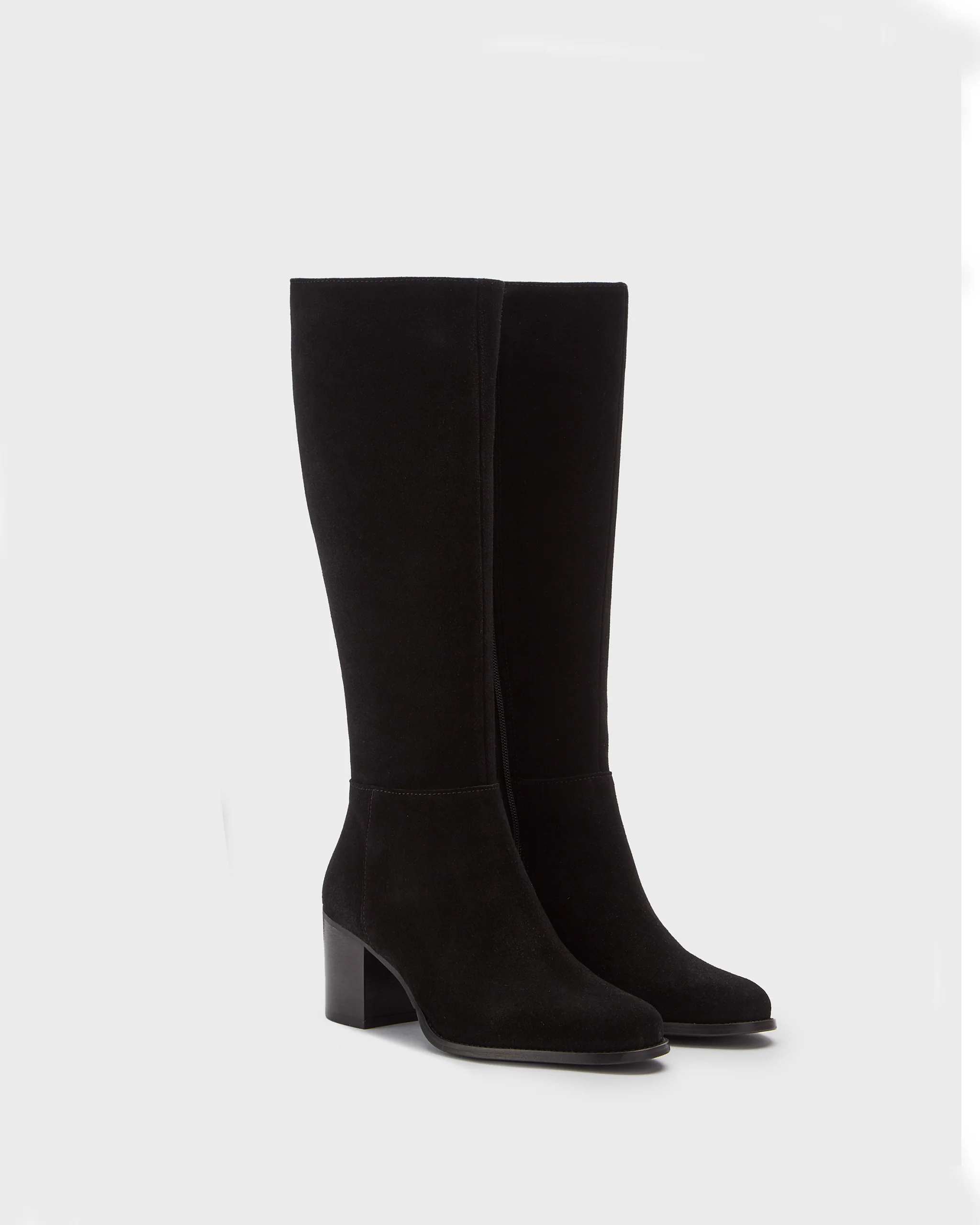 Dalia Petite Knee High Boots in Black Suede - Image 3