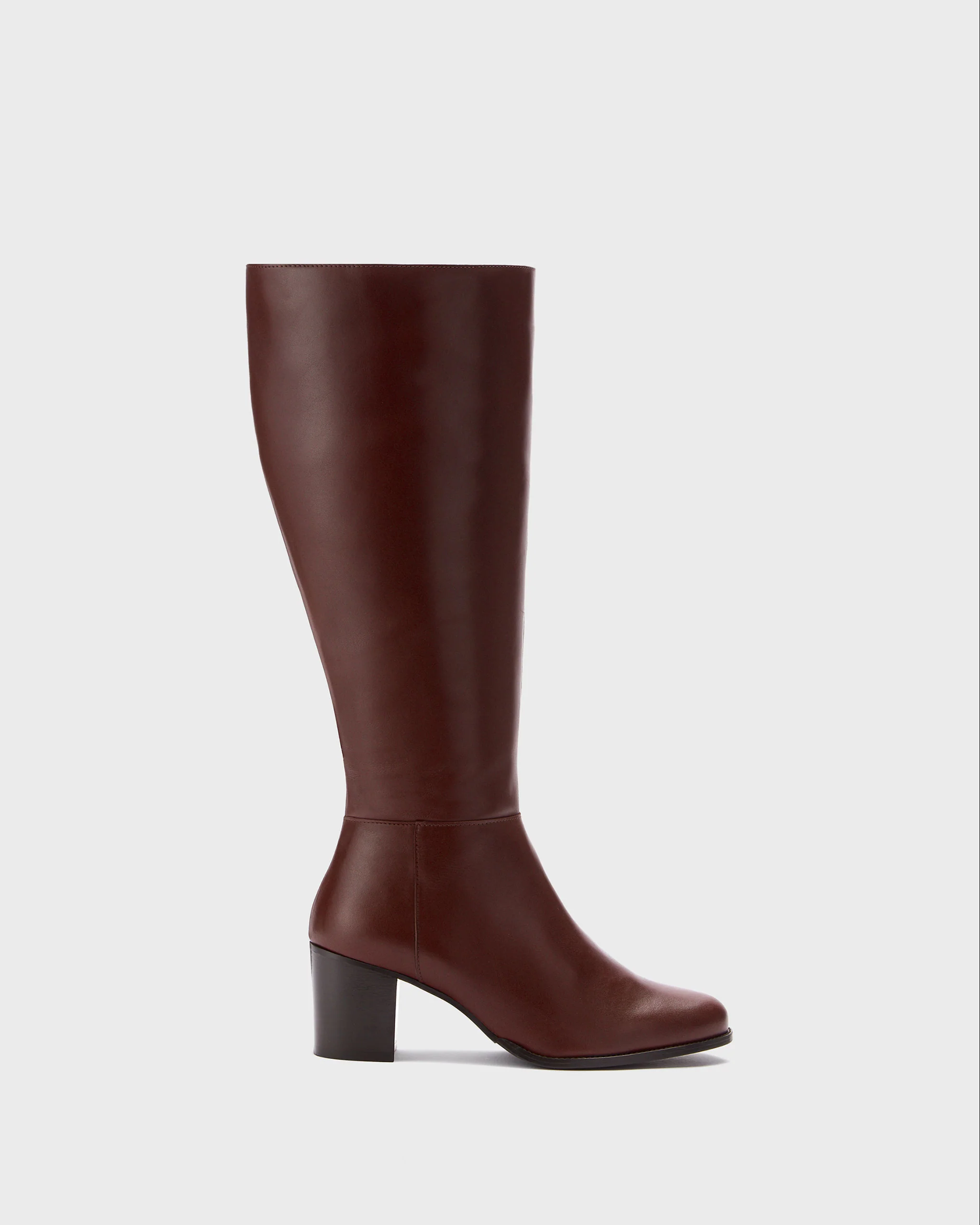 Dalia Petite Knee High Boots in Brown Leather - Image 4