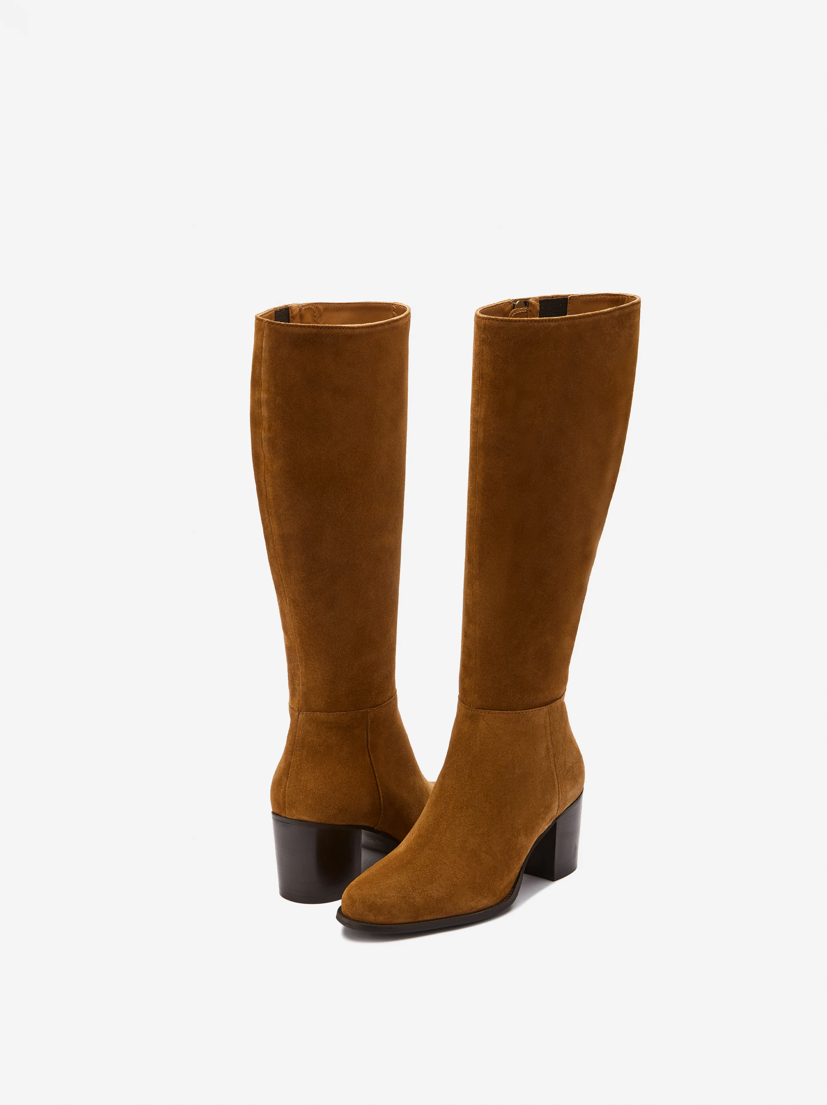 Dalia Standard Knee High Boots in Tan Suede - Image 3