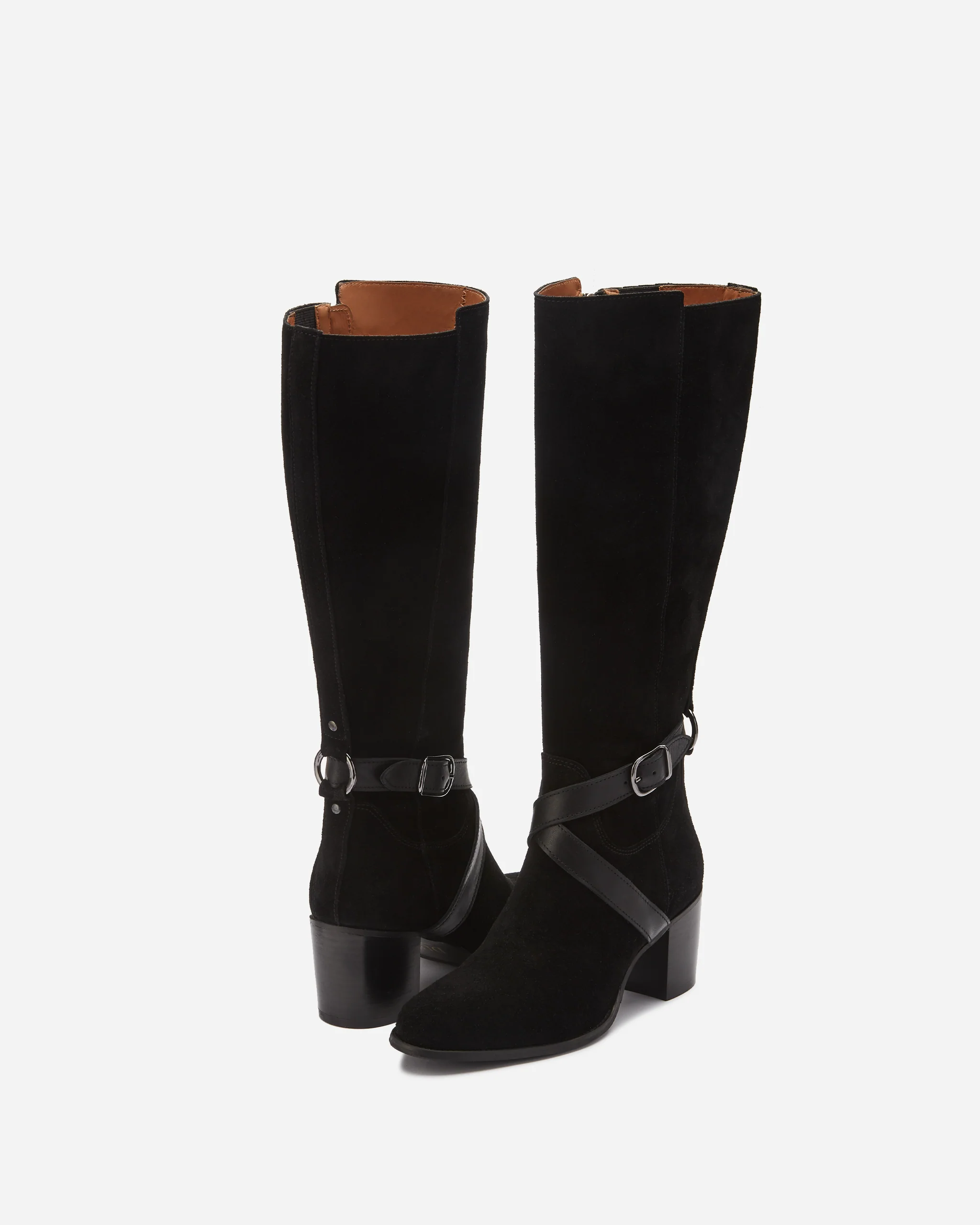 Easton Knee High Boots in Black Suede - Image 3