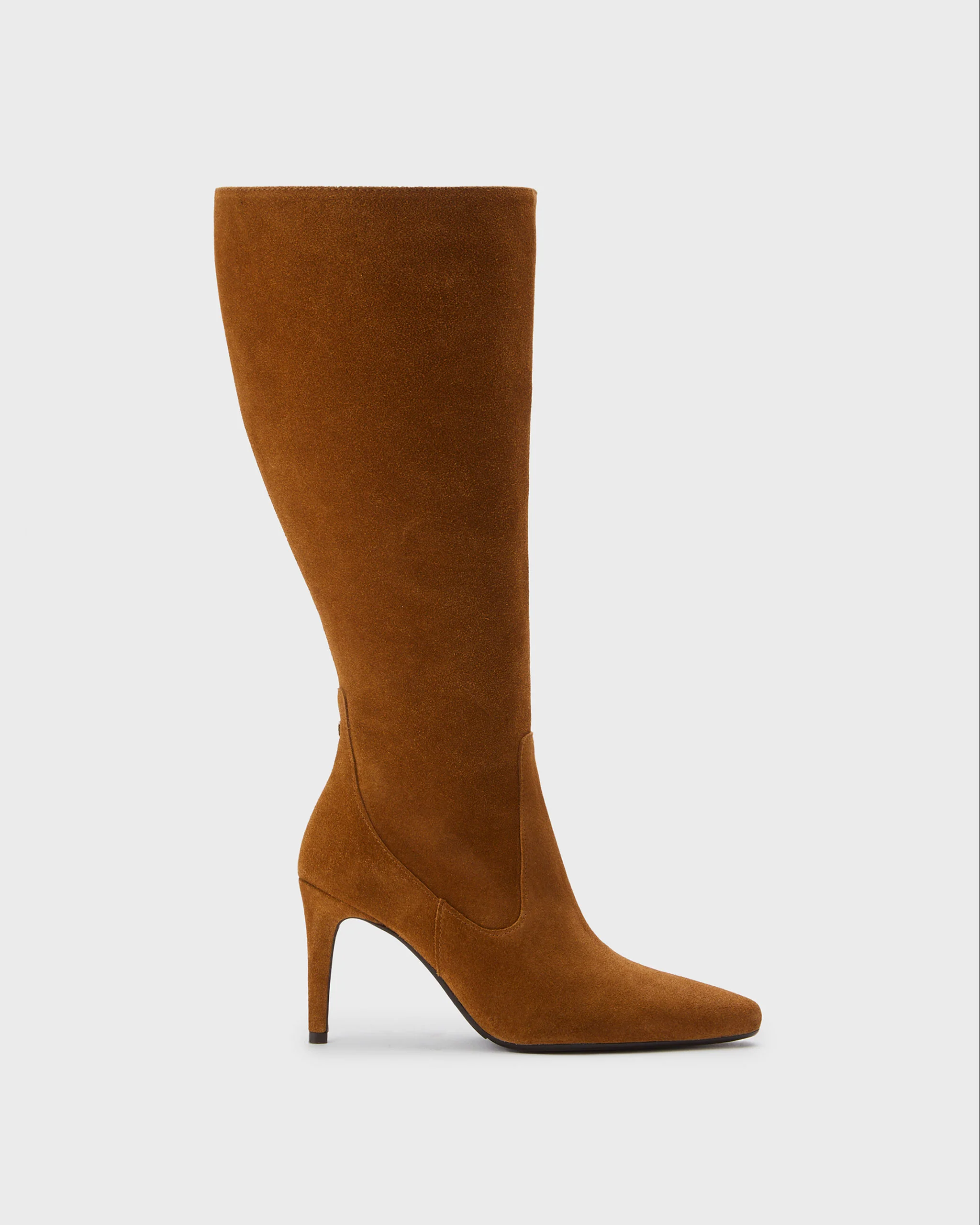 Freya Knee High Boots in Tan Suede - Image 5
