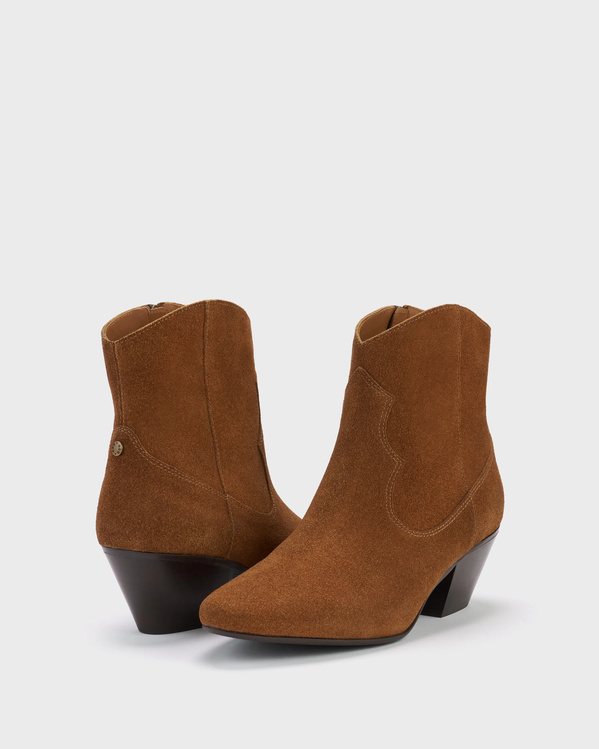 Gwen Ankle Boots in Tan Suede - Image 3