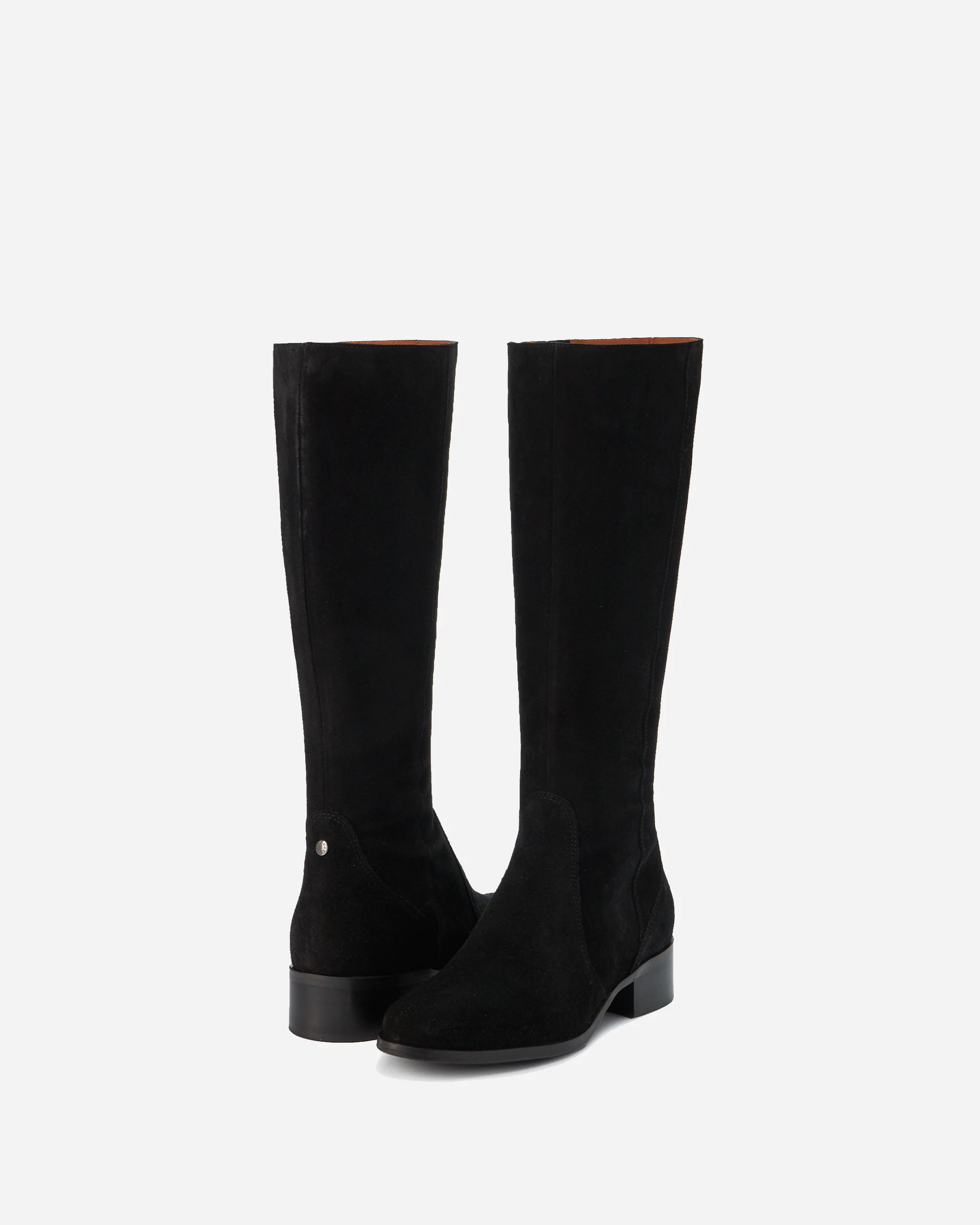 Haltham Standard Knee High Boots in Black Suede - Image 3