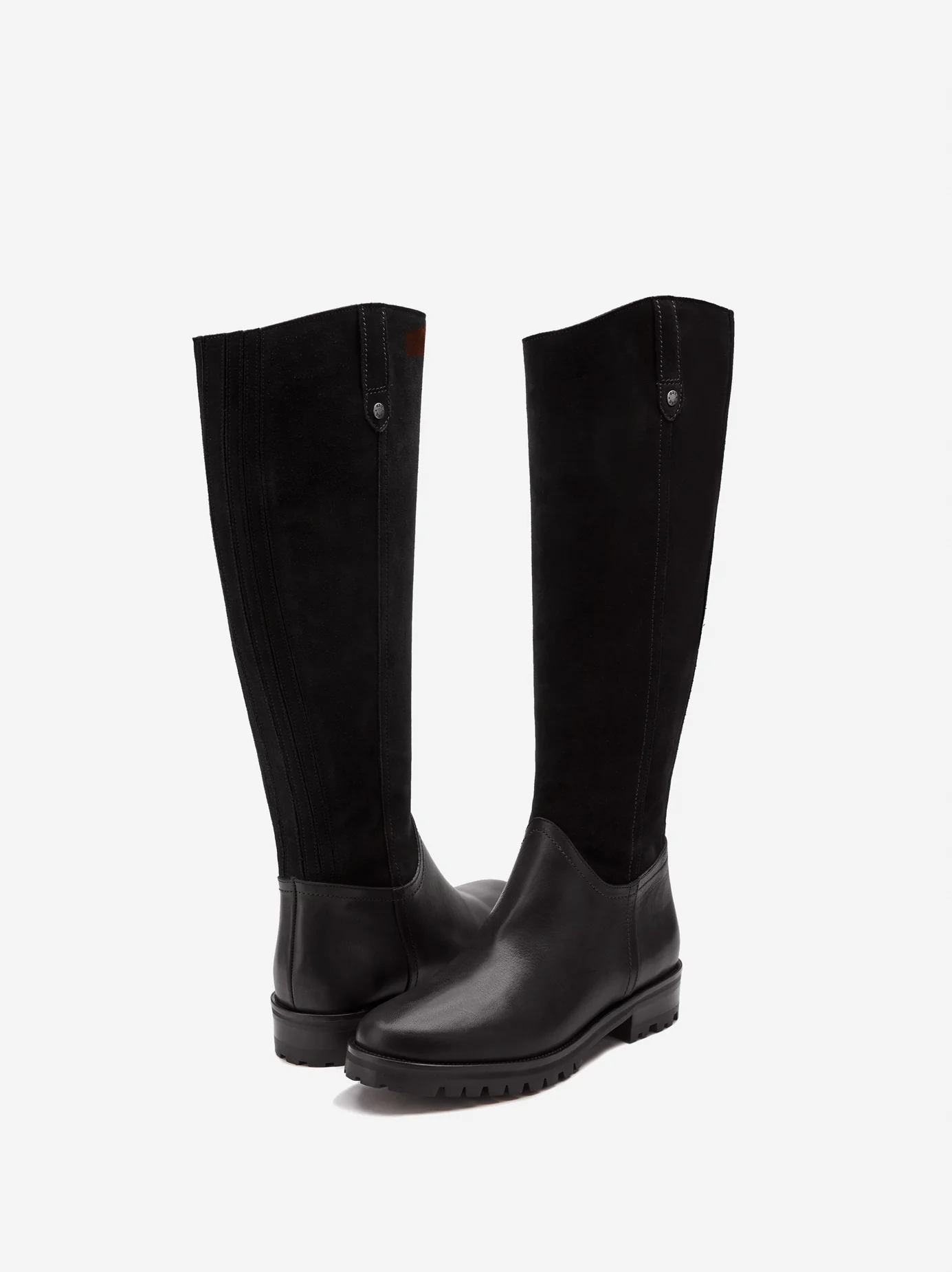 Jeane Knee High Boots in Black Suede - Image 3