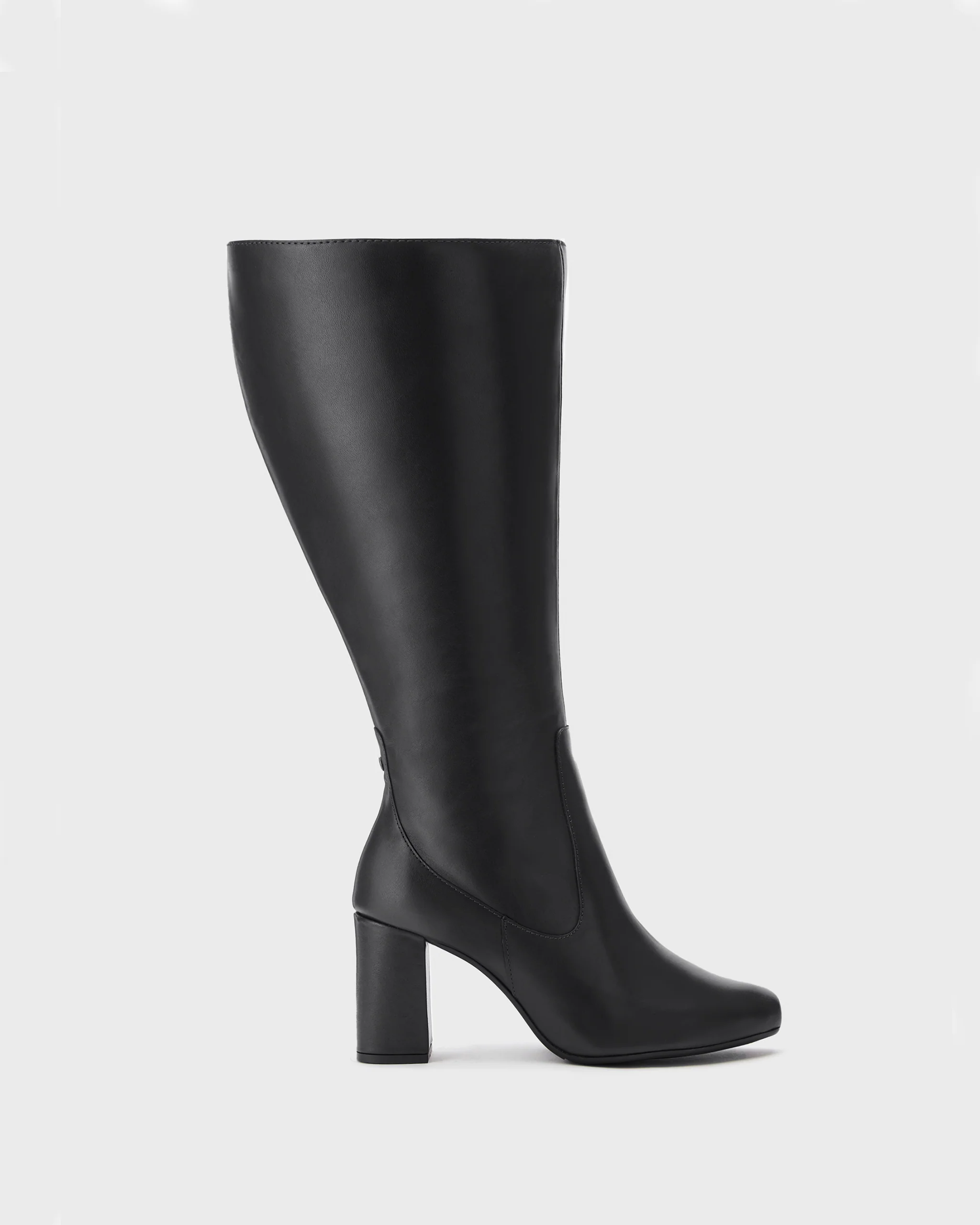 Tabitha Knee High Boots in Black Leather - Image 5