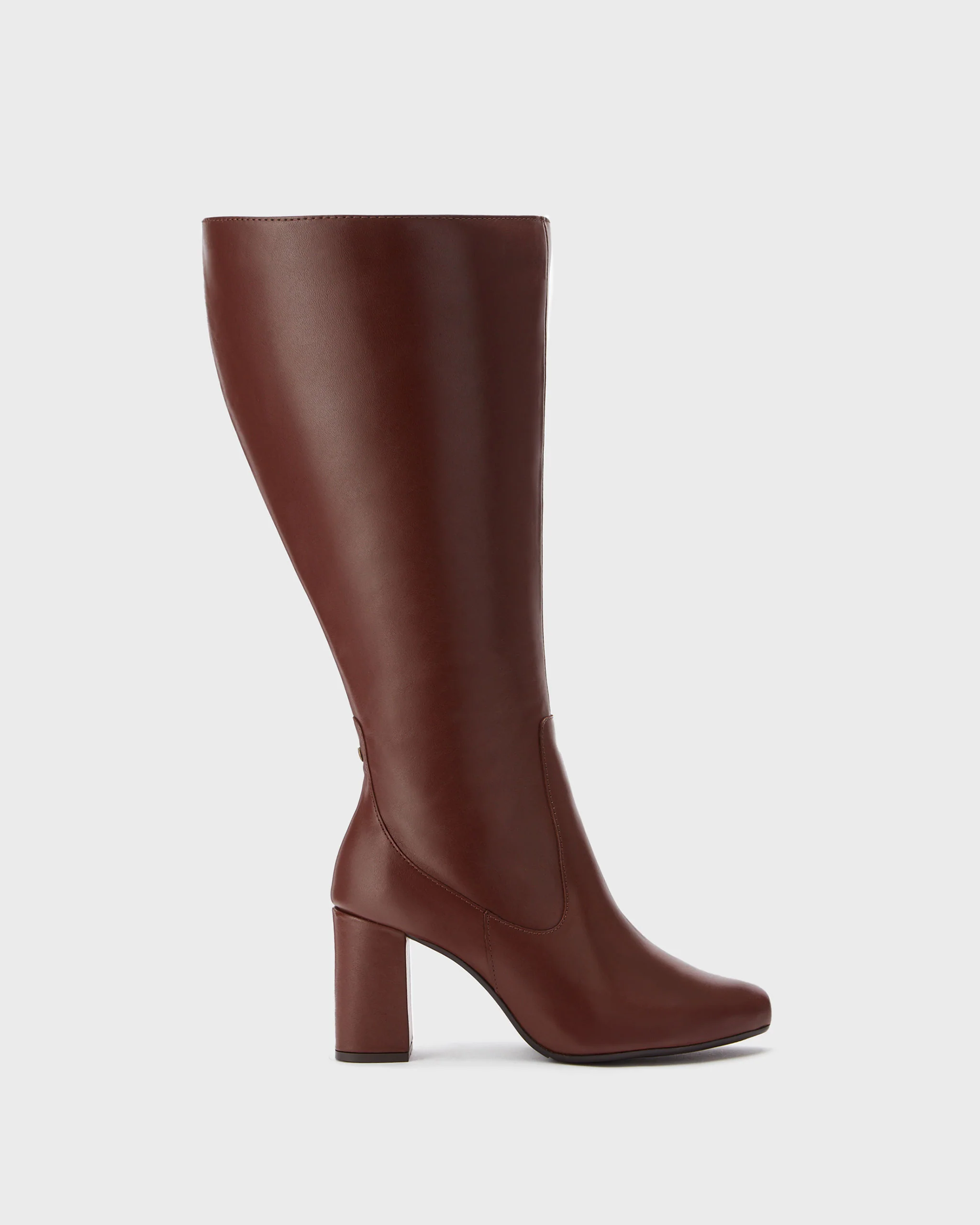 Tabitha Knee High Boots in Brown Leather - Image 5